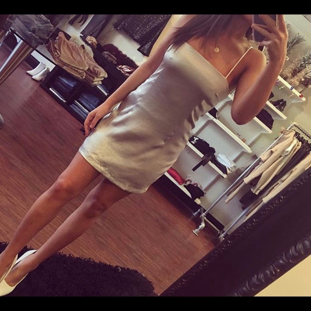 Olivaceous mini dress